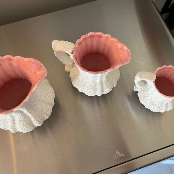 3 Small Decorative Pitchers Pink/White - Picture 8 of 11